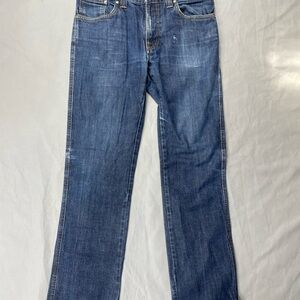 Nudie Jeans Co Slim Jim Straight Organic Jeans  Distressed Mens Size 33x34